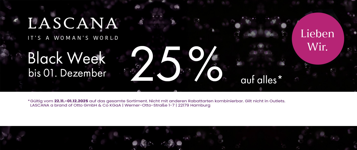 Black Week in Erding, Dorfen und Wasserburg 25% auf Lascana und auf Wäsche von s.Oliver