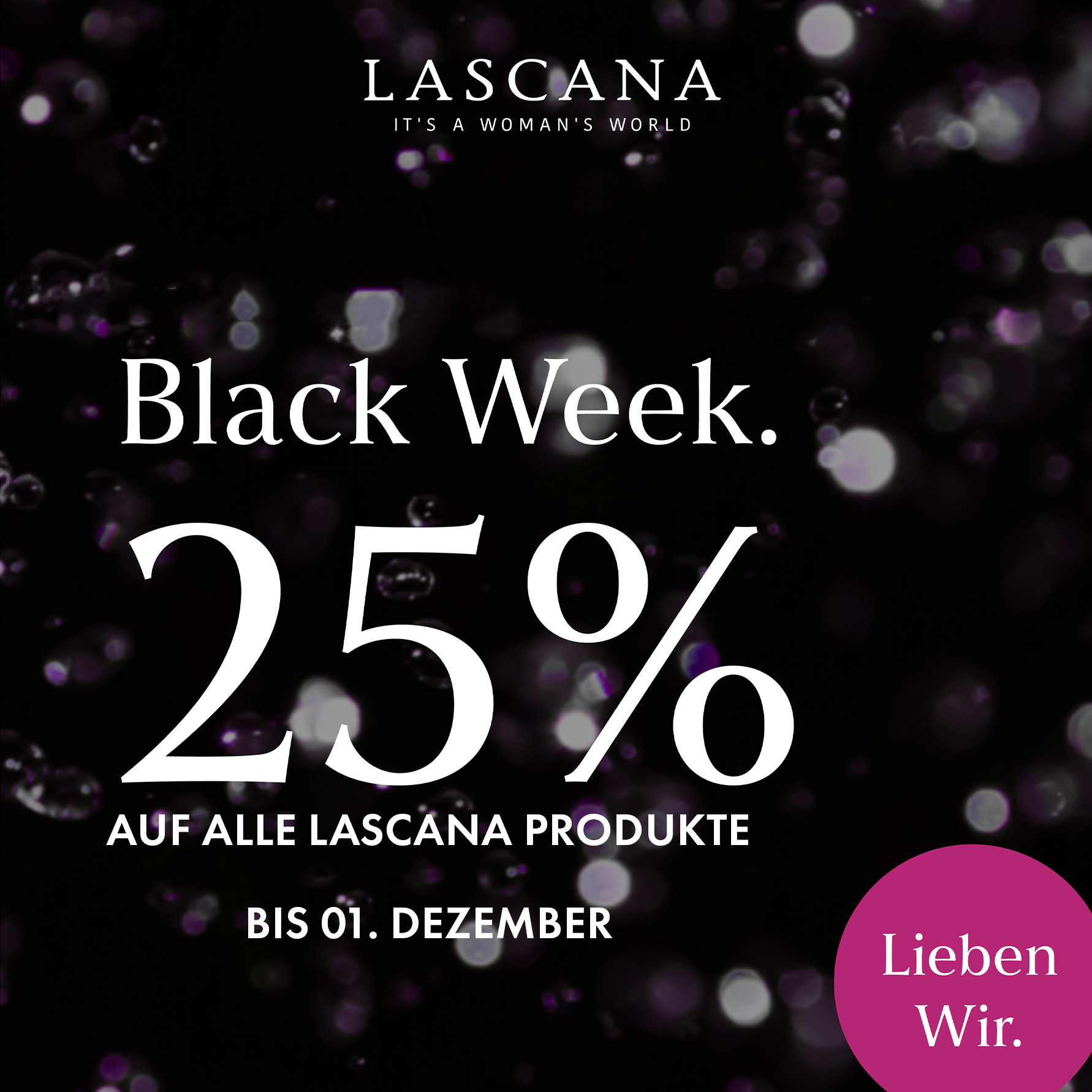 Black Week in Erding, Dorfen und Wasserburg 25% auf Lascana und auf Wäsche von s.Oliver